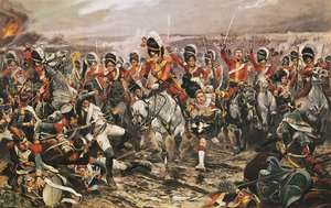 Charge des Scots Greys à Waterloo